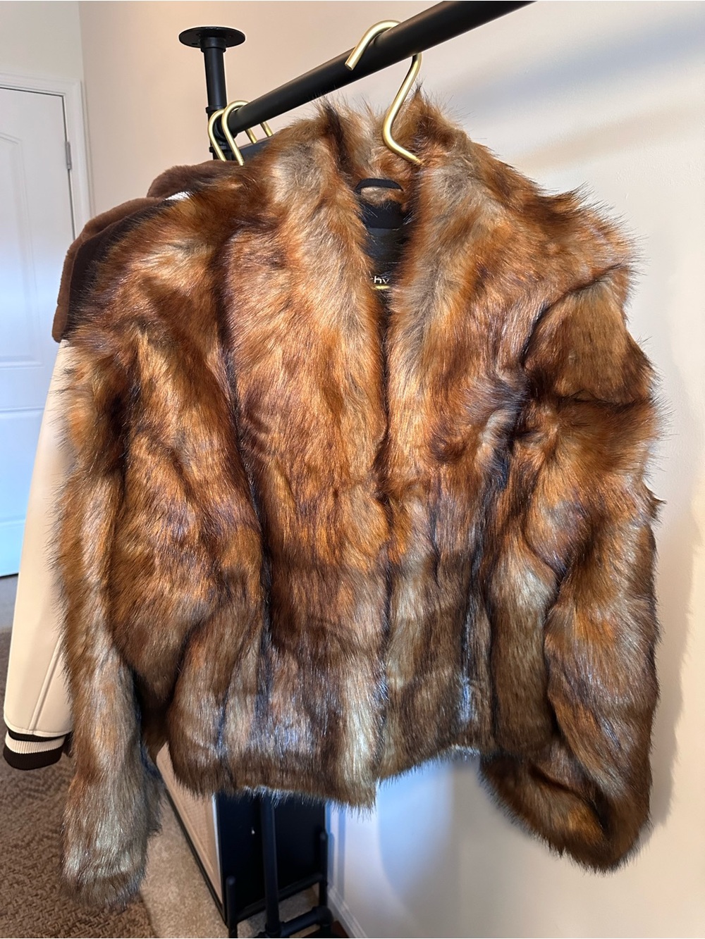 NEW WITH Tags - Khy Lux Faux Fur Jacket - Cedar Color - Picture 3 of 11